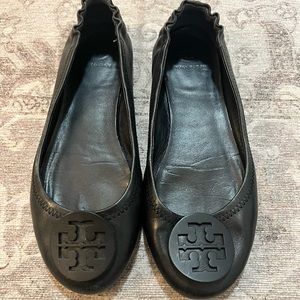 Tory Burch Black Flats